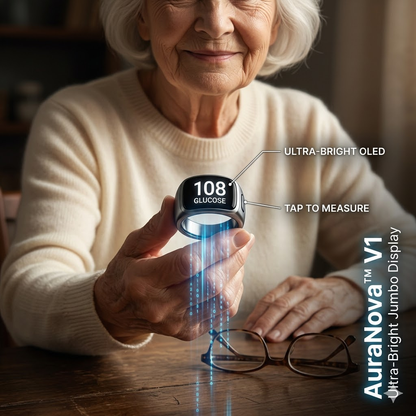 🎉 70% OFF Launch Offer🏆AuraNova™ G1 Non-Invasive Smart Ring+ AI-powered health companion on your finger