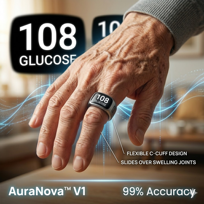 🎉 70% OFF Launch Offer🏆AuraNova™ G1 Non-Invasive Smart Ring+ AI-powered health companion on your finger