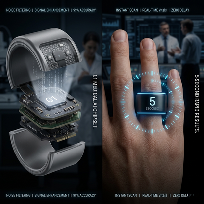 🎉 70% OFF Launch Offer🏆AuraNova™ G1 Non-Invasive Smart Ring+ AI-powered health companion on your finger