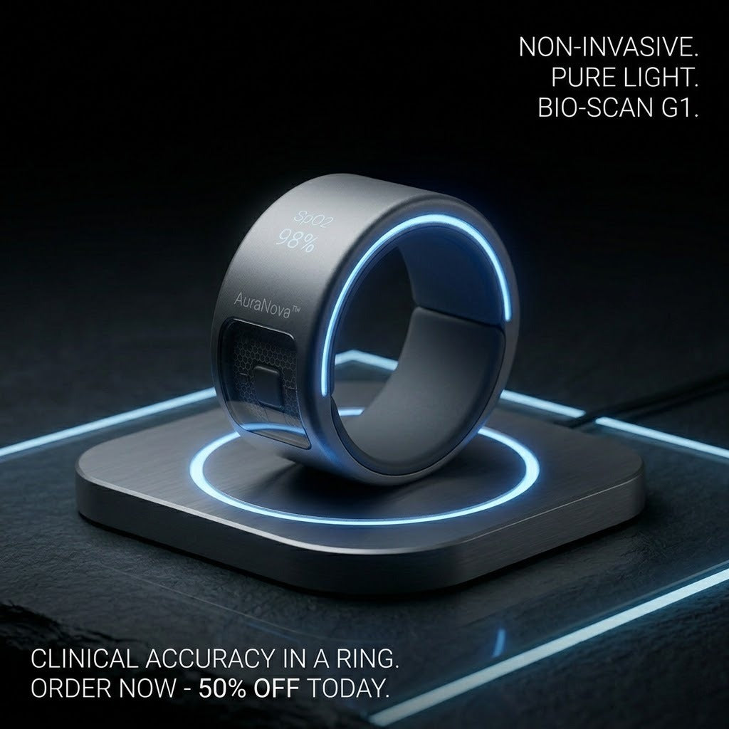 🎉 70% OFF Launch Offer🏆AuraNova™ G1 Non-Invasive Smart Ring+ AI-powered health companion on your finger