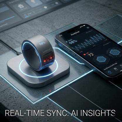 🎉 70% OFF Launch Offer🏆AuraNova™ G1 Non-Invasive Smart Ring+ AI-powered health companion on your finger